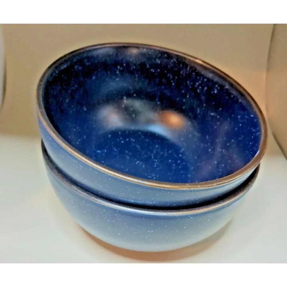 Mikasa Gourmet Basics Stoneware Juliana Blue Cereal Bowls Set Of 2